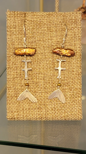 Here Fish Earrings by Sylvia Dawe