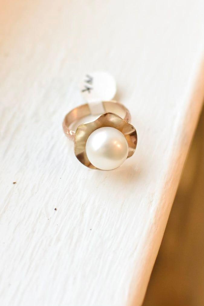 Betsy Pearl Ring 14k Gold by Sylvia Dawe