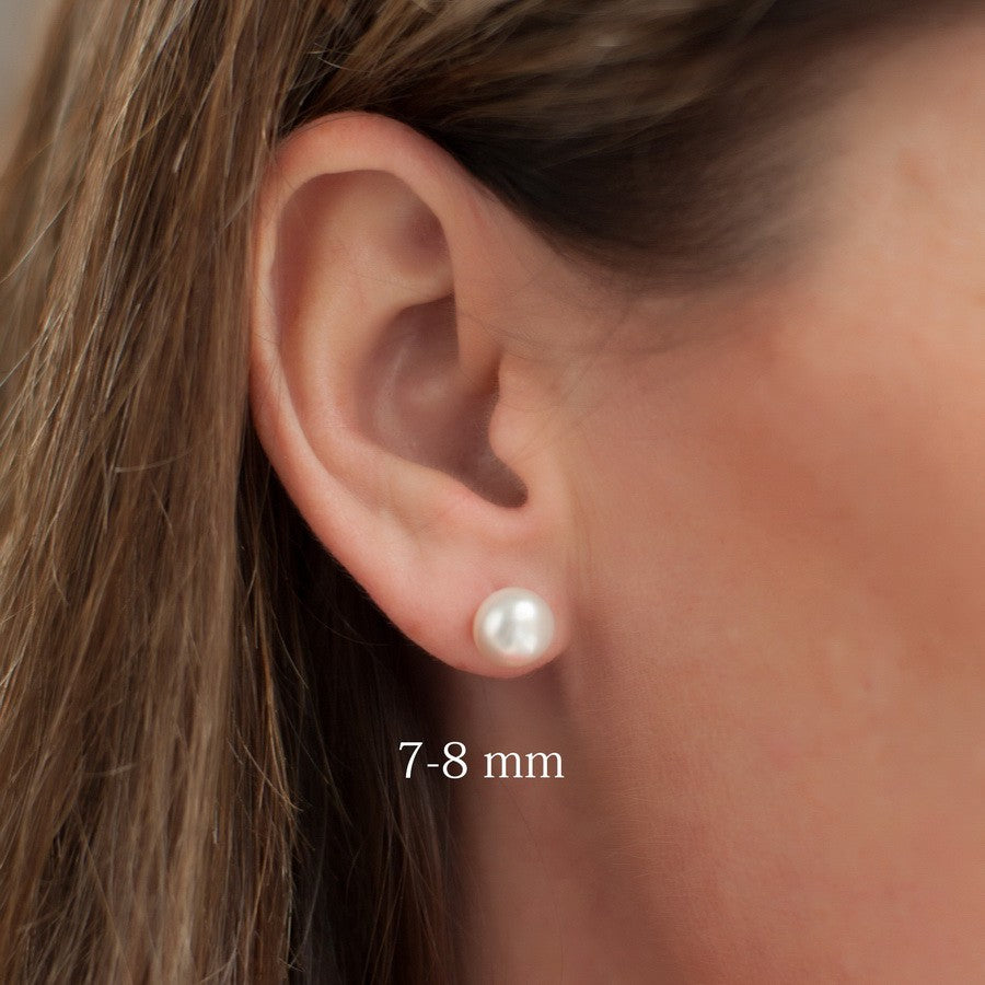 Medium 7-8mm white studs