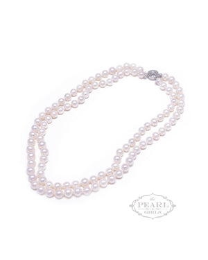 Double Strand Pearl Necklace - The Pearl Girls