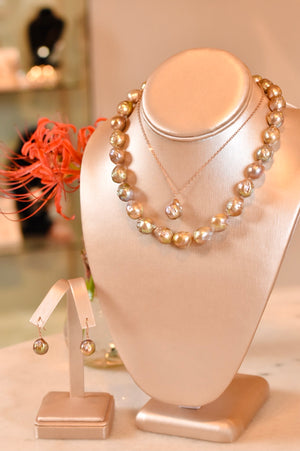 Fireball Single Pearl Drop Necklace