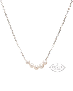 Count Your Blessings Pearl Necklace with MEDIUM Pearls on Chain 20"