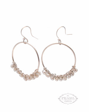 Pearl Hoop Earrings by Sylvia Dawe