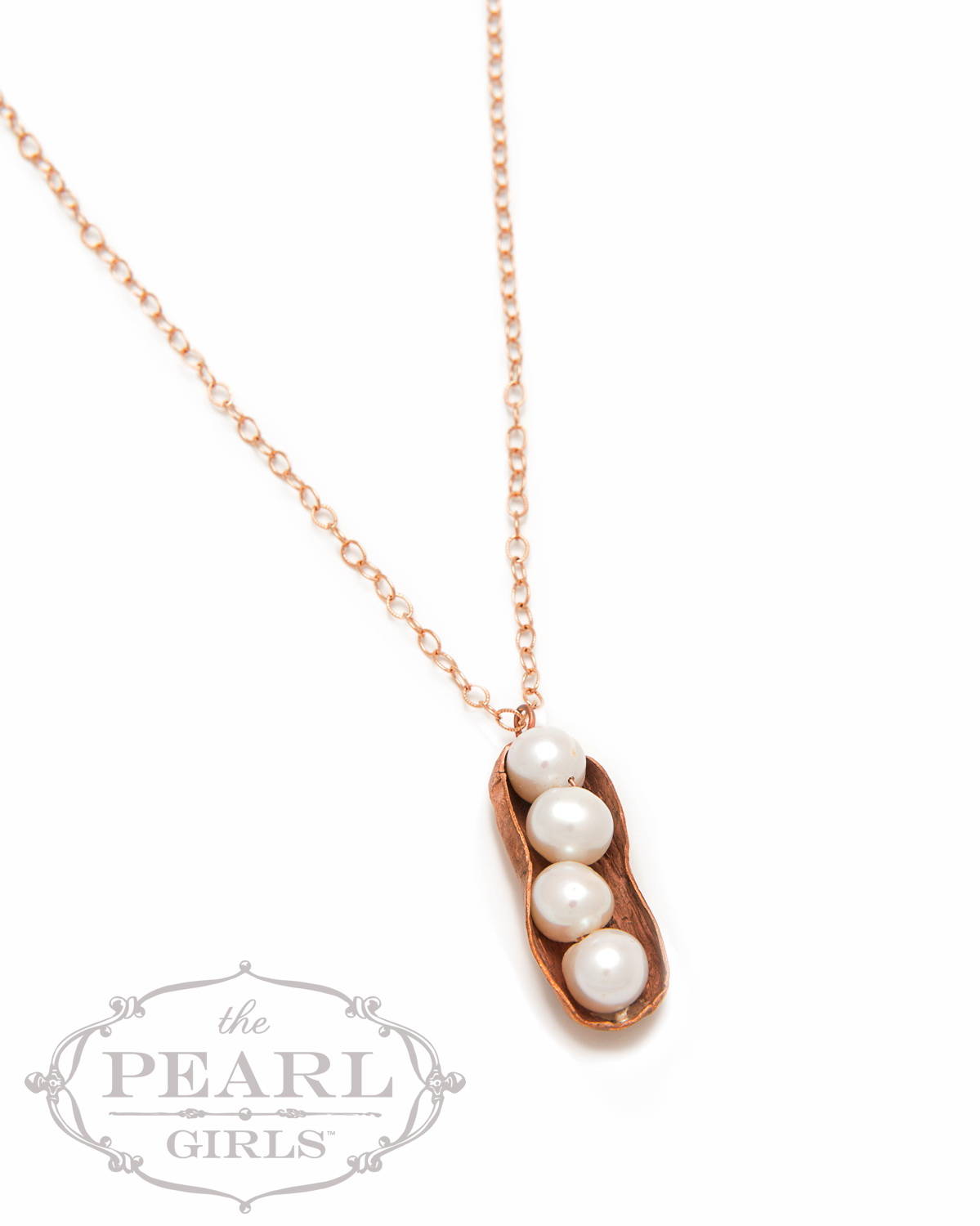 Peanut Pearls Necklace by Sylvia Dawe (Sterling Silver Peanut, Large Off-Round 9mm Pearls)