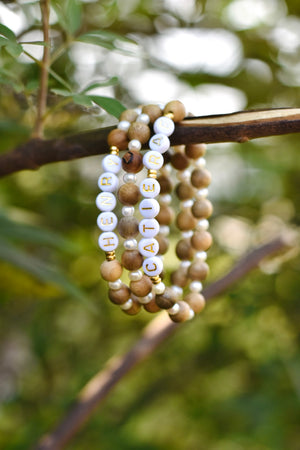 Your Journey Stacking Bracelets - With Letters