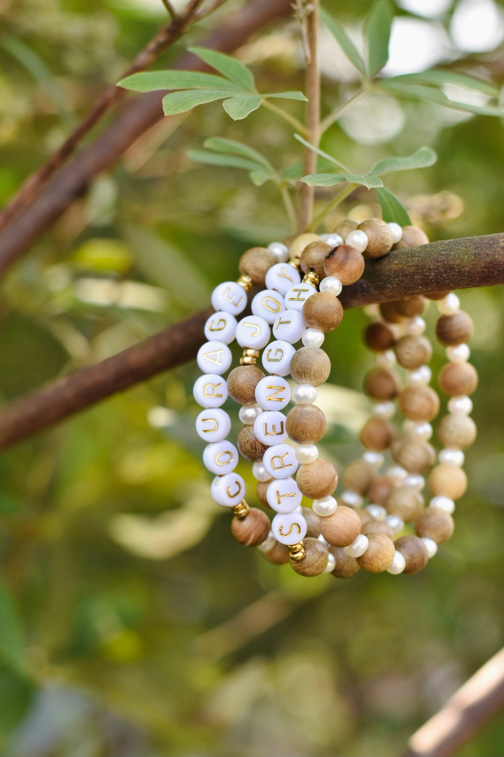 Your Journey Stacking Bracelets - With Letters