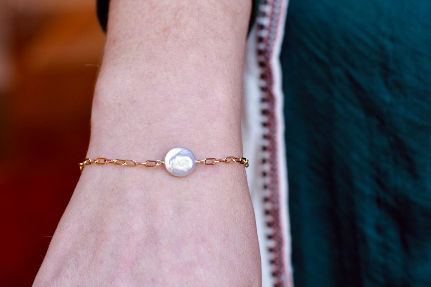 The Penny Coin Pearl Chain Bracelet & Necklace