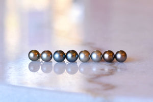 Tahitian Black Pearl Stud Earrings