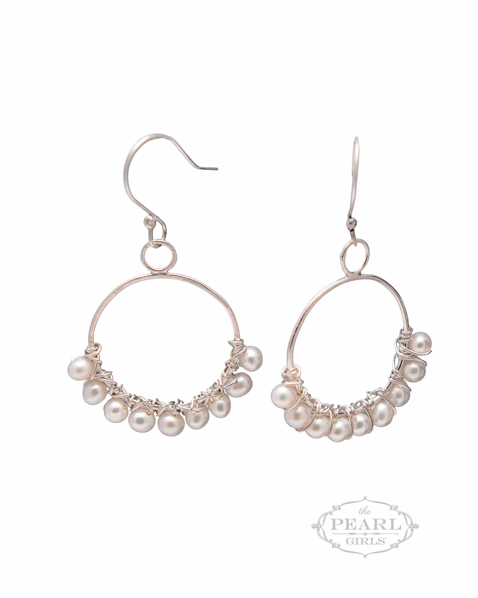 Pearl Hoop Earrings by Sylvia Dawe