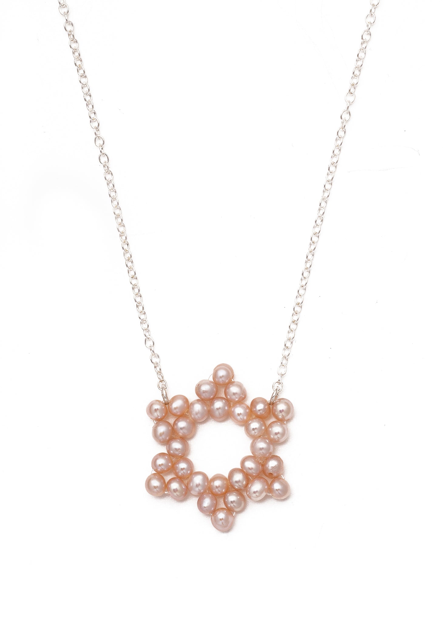 Star of David Pearl Necklace