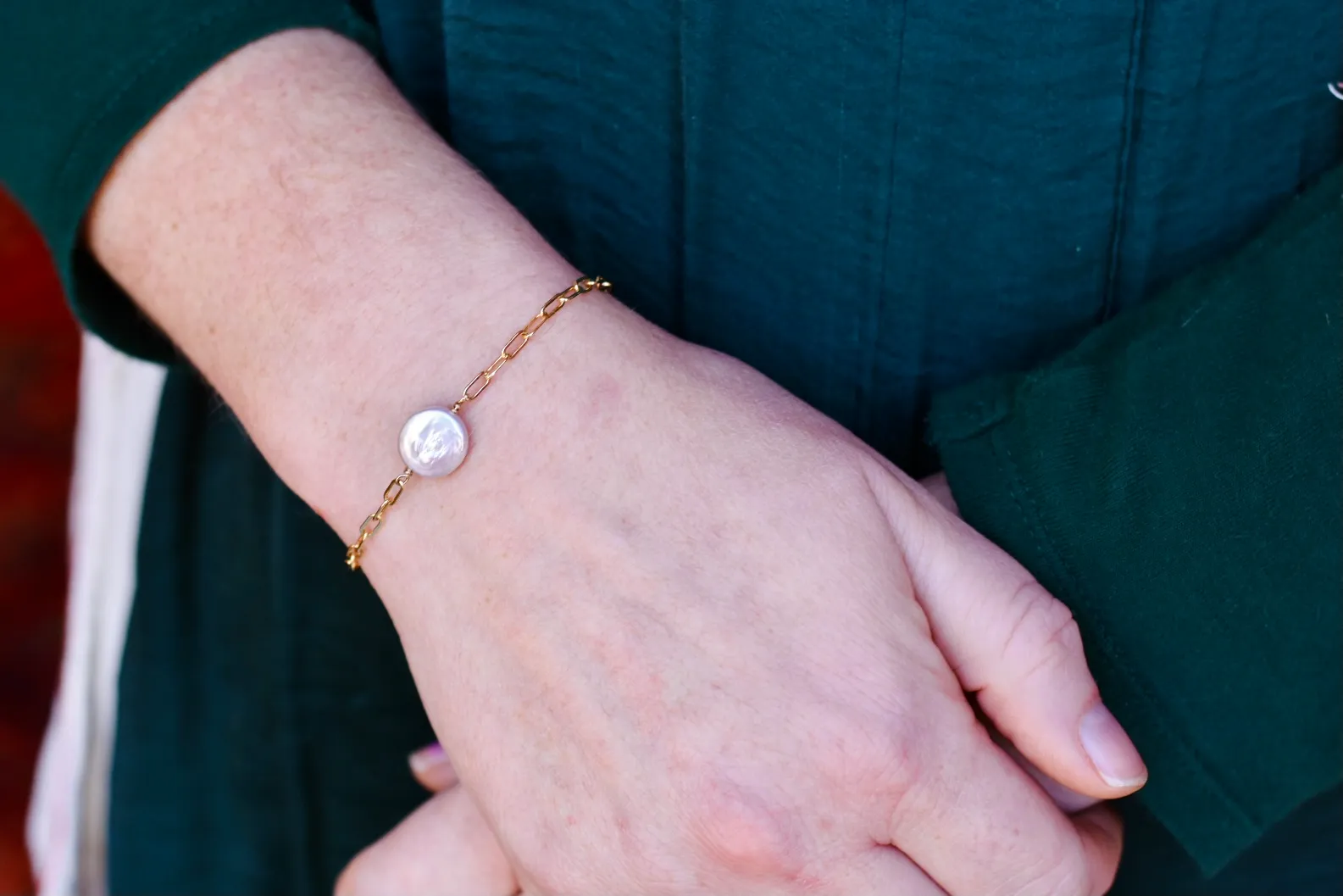 The Penny Coin Pearl Chain Bracelet & Necklace